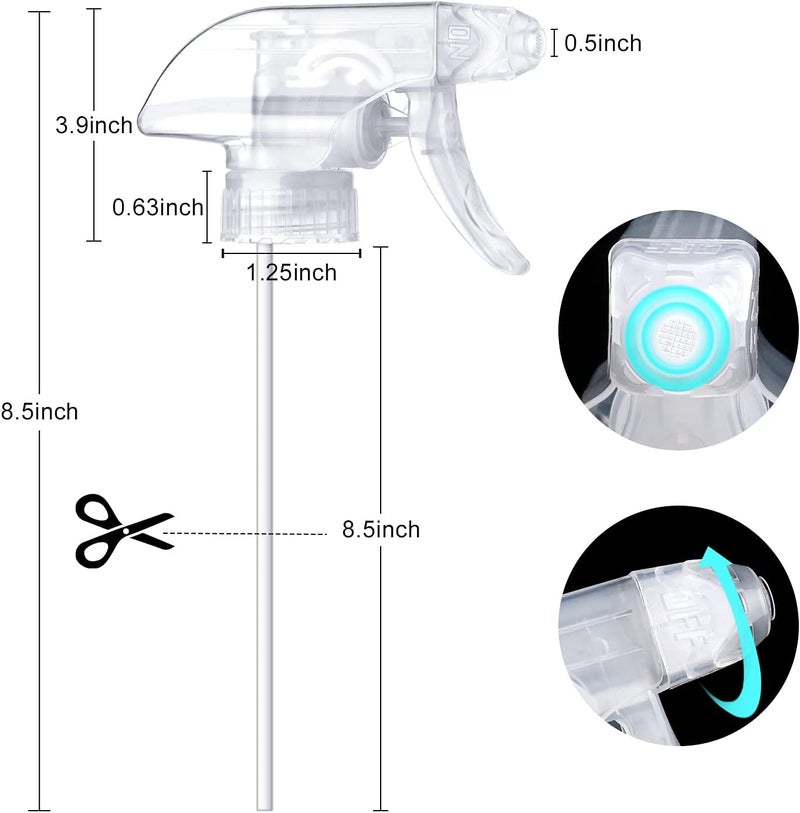 Hethyo Foaming Spray Heads Spray Bottle Nozzles Foam Nozzles Plastic Heavy Duty Spray Nozzle Replacement Head Leak Proof Water Bottle Spray Nozzles Adjustable Head Sprayer 2 Pcs - Image 4
